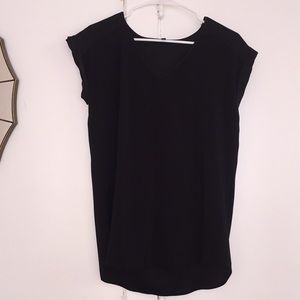 Black short sleeve blouse